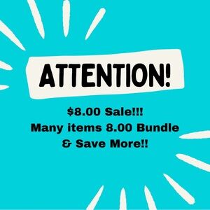 8.00 SALE! Price Firm unless bundled 2 or more items.